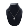 925 sterling silver pendant necklace on the black neck stand in the white background