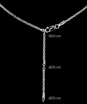 Rope chain showing adjustable length