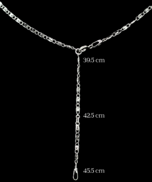 snail chain showing adjustable length