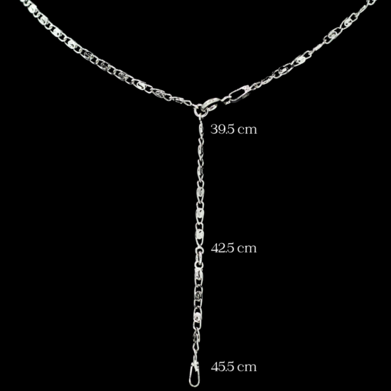 snail chain showing adjustable length